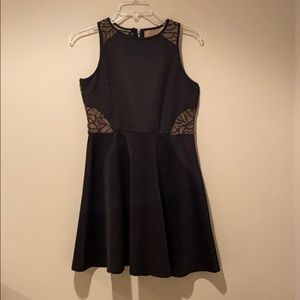 Black and Tan Skater Dress